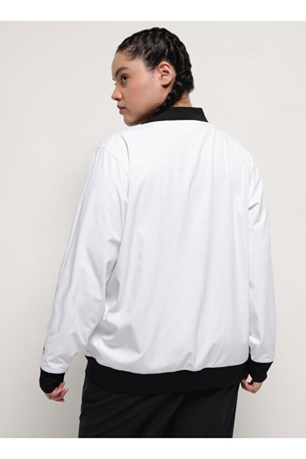 جاكيت بومبر مزدوج الوجهين - أسود وأبيض - 6