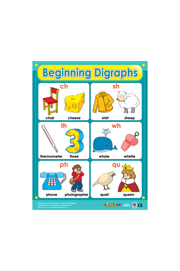 Beginning Digraphs - Wall Chart in English