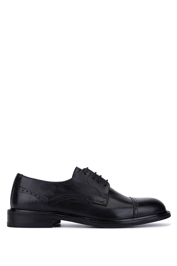 Men's Genuine Leather Black Classic Shoes