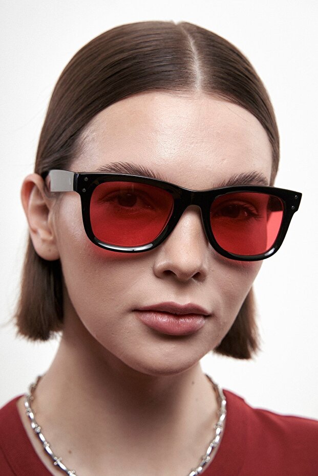 Belen Black Red Circadian Balance Glasses