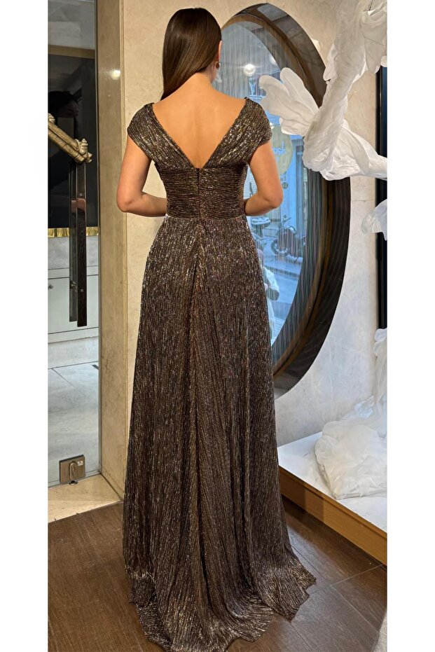 Bakır Simli Drapeli Abiye - 3