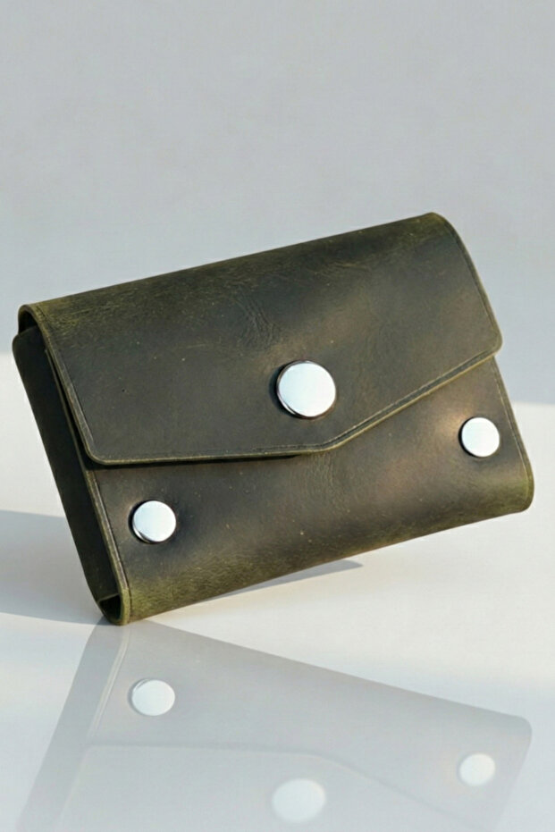 Real Leather Handmade Genuine Leather Card Holder Minimalist Premium Velvet Genuine Leather Compact Card Holder