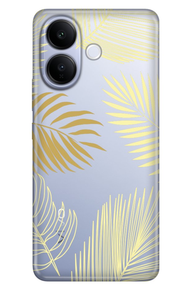 Vivo V60 Lite 5g Compatible Case Patterned Silicone Printed Cover Zeus Leaf