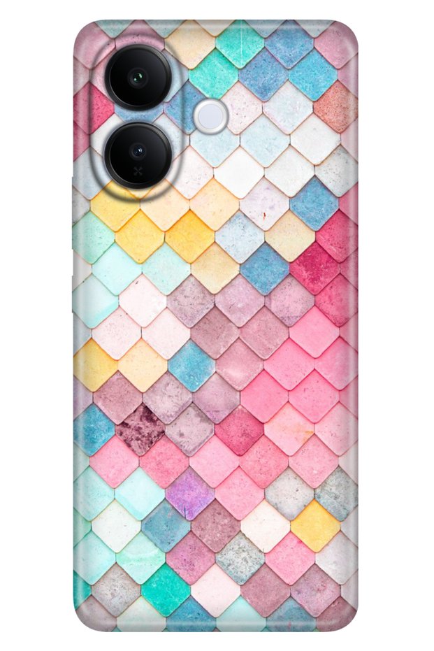 Vivo V60 Lite 5g Compatible Case Colorful Silicone Printed Tpu Colorful Roof