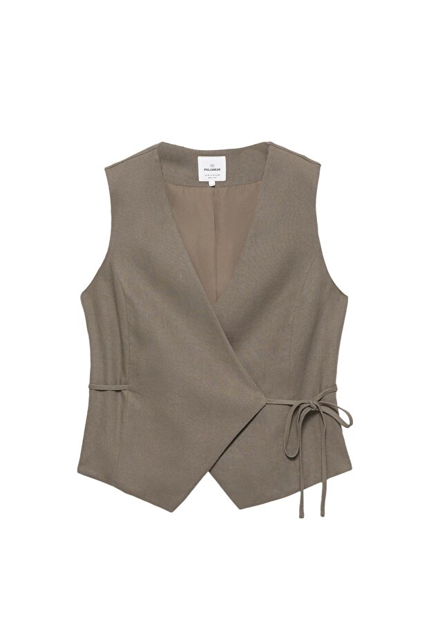 Rustik keten yelek - 4