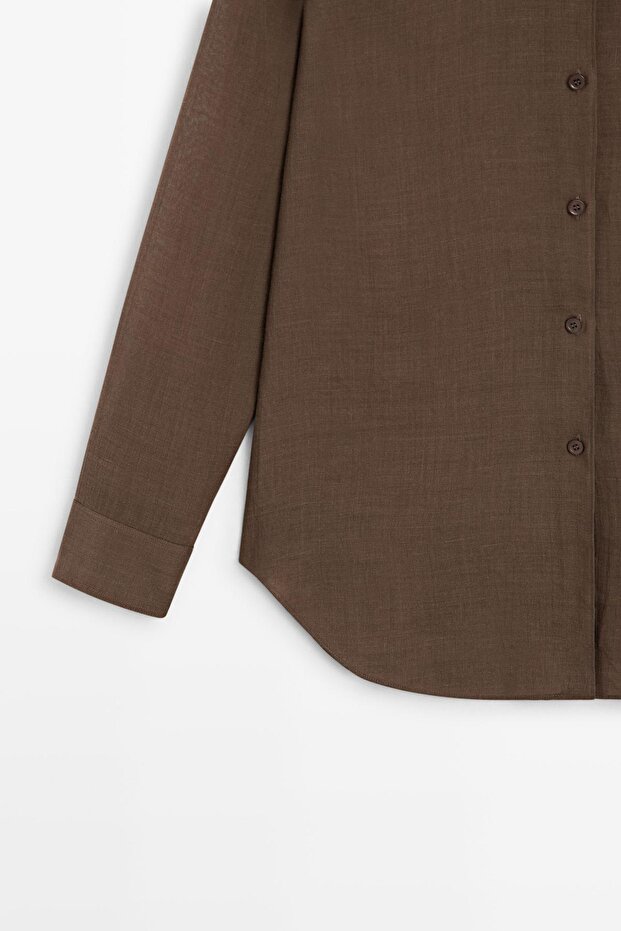 Yakalı dökümlü gömlek - 7