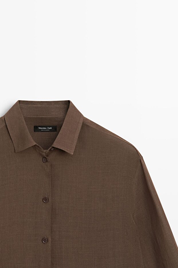 Yakalı dökümlü gömlek - 6