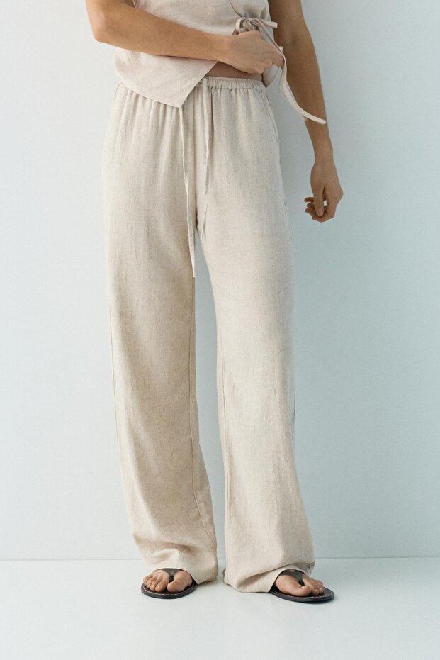 Keten jogger pantolon - 5