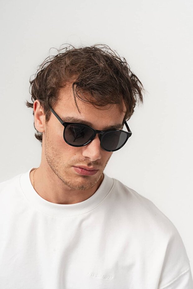 Marseille Noir Slim Unisex Sunglasses