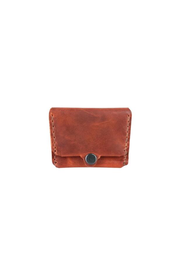 Crazy Leather Card Holder – Genuine Oiled Leather Leather, Rustic Look, Handmade – for Daily and Travel Use