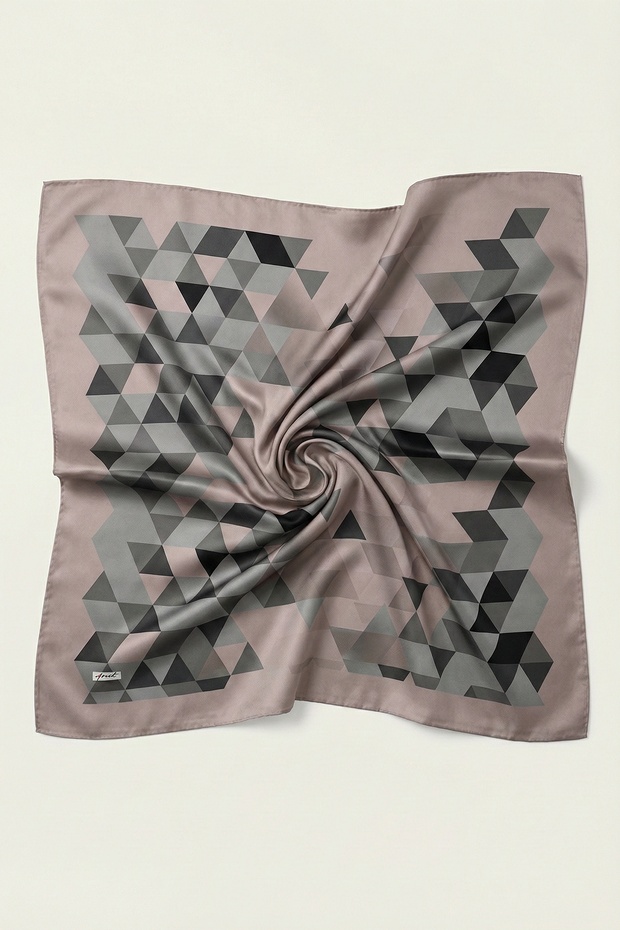 Eșarfă Triangle cu model Mink Soft bumbac - 2
