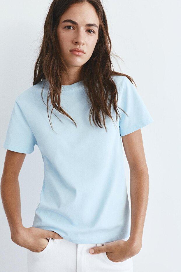 Basic kısa kollu t-shirt - 1