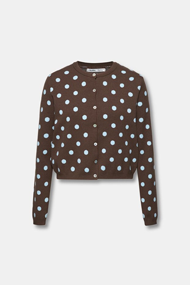 Puantiye desenli hırka - 7