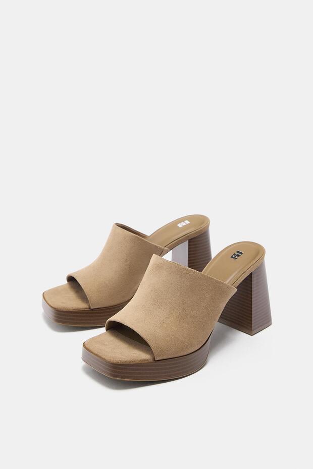 Ahşap topuklu sabo - 4