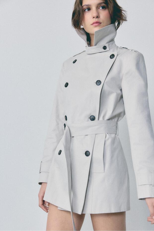 Basic kısa trençkot - 3