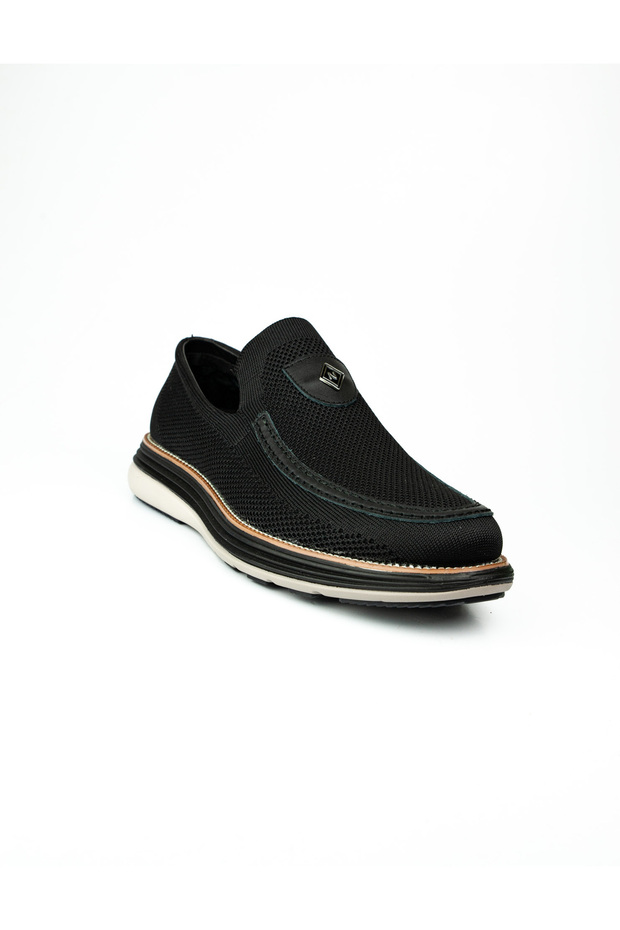 5040 Black Knitwear Mokosen Men's Casual Shoes