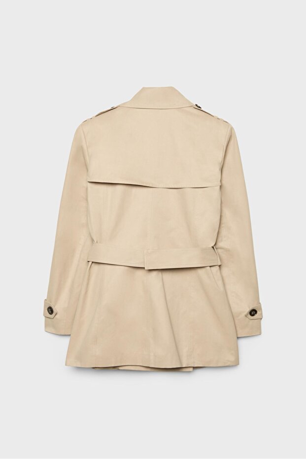 Basic kısa trençkot - 7