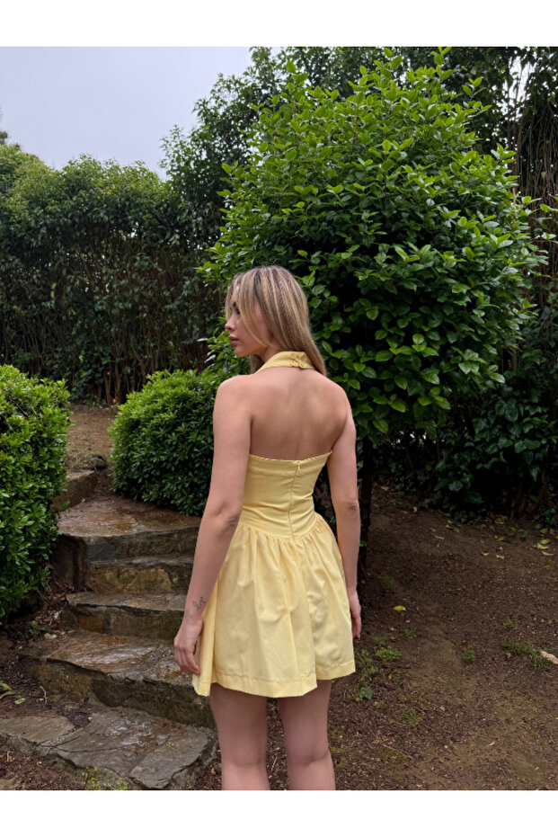 Rochie cu guler halter - 4