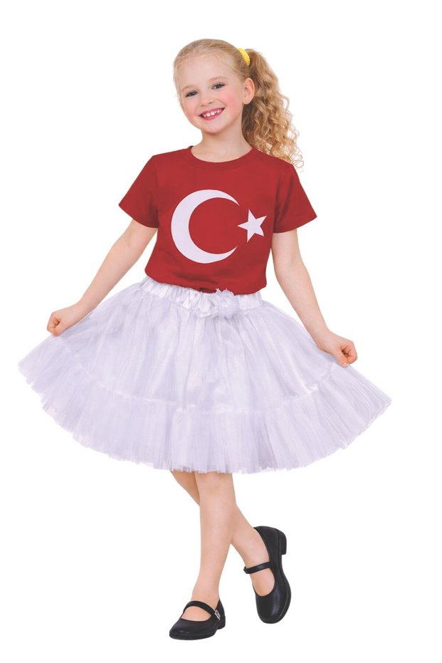 23 April Show Outfit Girls' Skirt T-Shirt Set A045