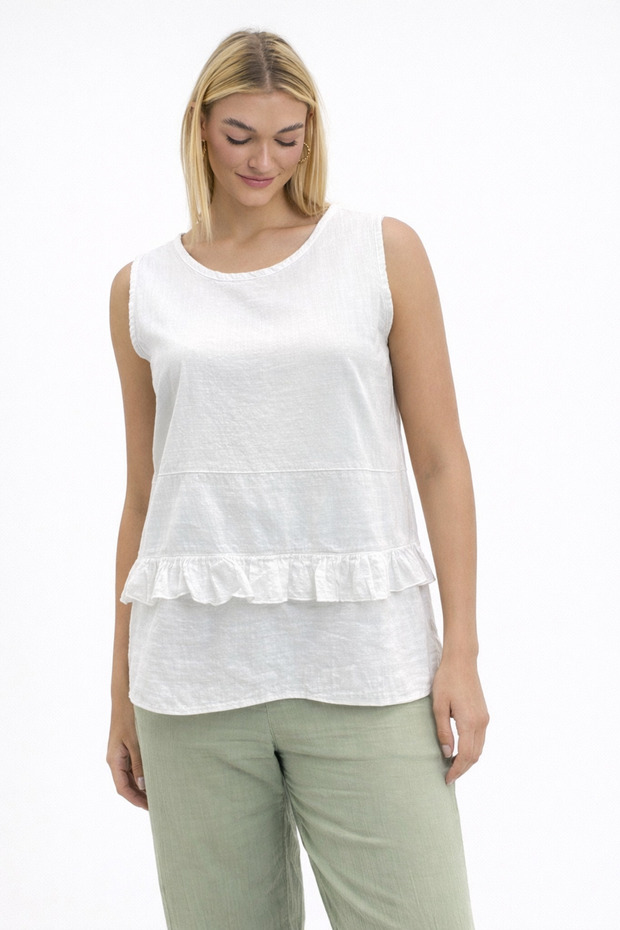 Women's Blouse - Women's Ruffled Blouse - 1630