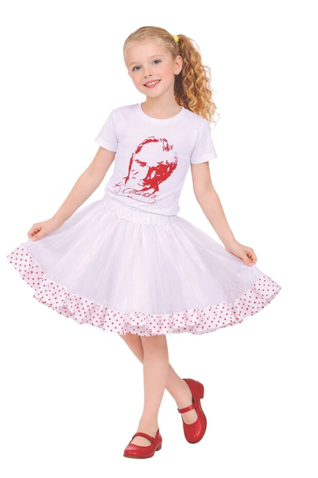 23 April Show Outfit Girls' Skirt T-Shirt Set A051