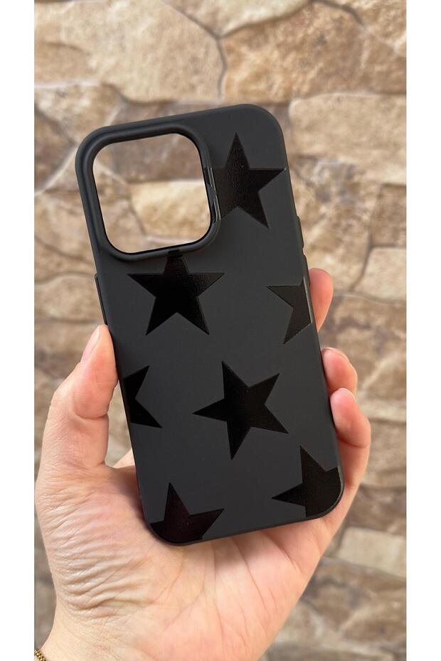 iPhone 15 Pro Compatible Star Silicone Shock-Absorbing Classic Protected Rubber Case