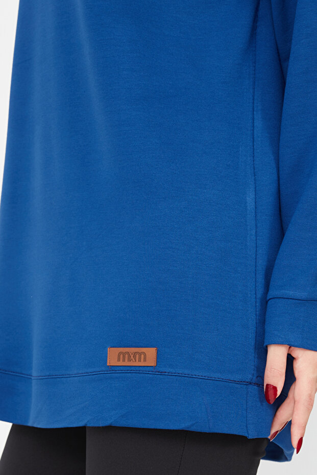 Crew neck basic tunic indigo - 4