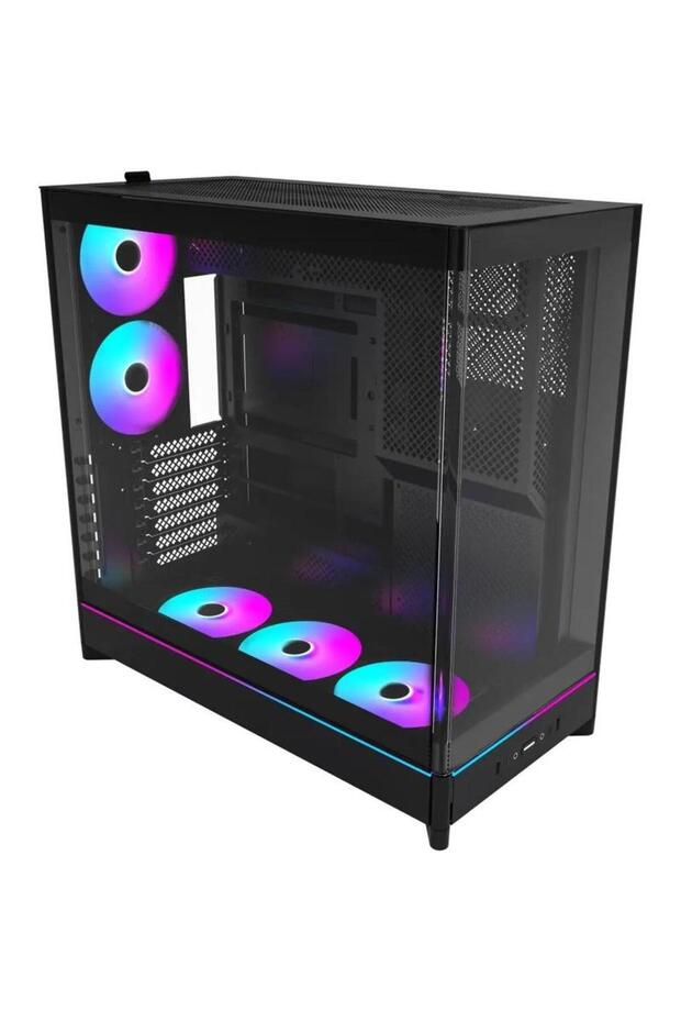 HS02 Pro Case, Middle Tower, Without Power Supply (Black) - 2