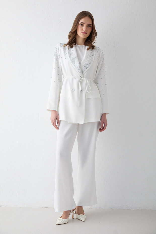 مرصّع بالأحجار طقم سترة 32-2613