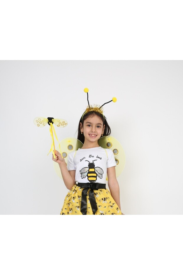 23 April Show Outfit - Girls' T-Shirt with Bee Print