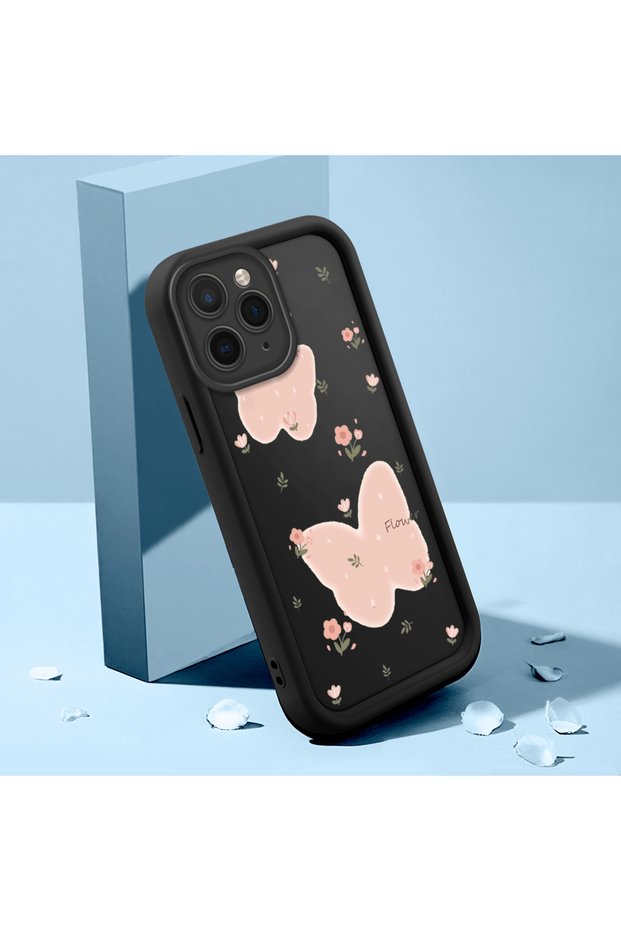 iPhone 11 Pro Max Compatible Case Slim Soft Silicone Phone Cover Flower Pattern