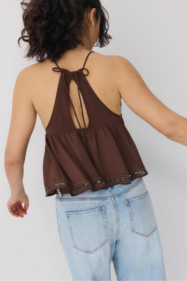 İşlemeli askılı top - 5