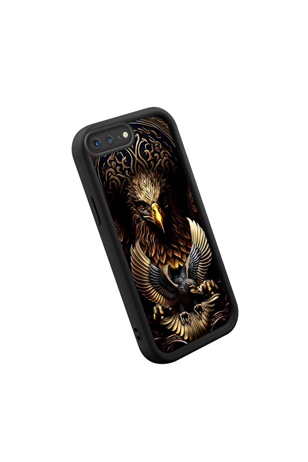 حافظة هاتف آيفون 8 بلس متوافقة مع الهاتف، حافظة هاتف رفيعة وناعمة من السيليكون بنمط النسر - 3