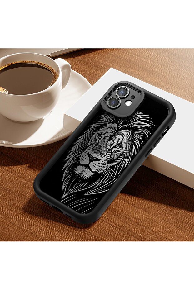 حافظة هاتف آيفون 8 بلس متوافقة مع غطاء الهاتف المصنوع من السيليكون الناعم الرقيق بنمط الأسد - 7