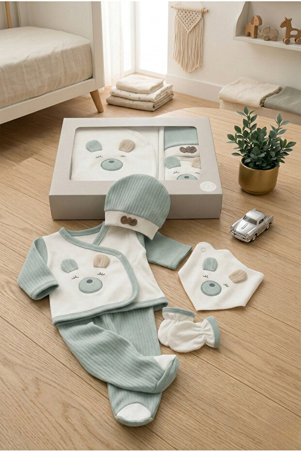 Newborn 5-Piece Hospital Discharge Set Bodysuit Set Baby Hospital Take-Home Gift Set