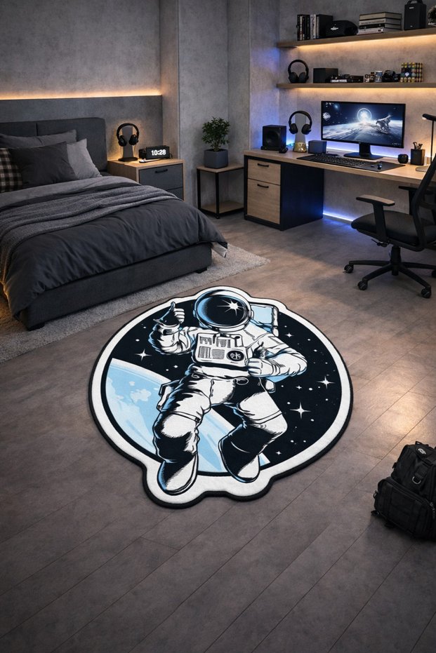 Non-Slip Sole Playstation Xbox Themed Machine Washable Gamer Youth Room Rug 180X180