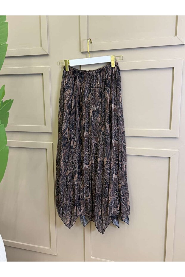 تنورة شيفون بنمط الشال