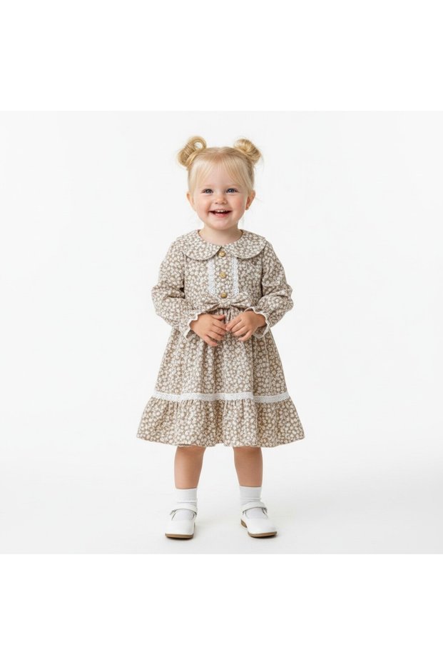 Floral Girl's Dress with Bag