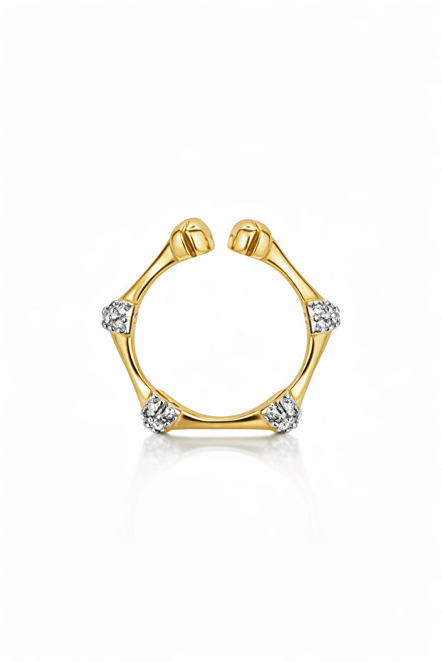 Mini Stone Bone Model Adjustable Ring - 2