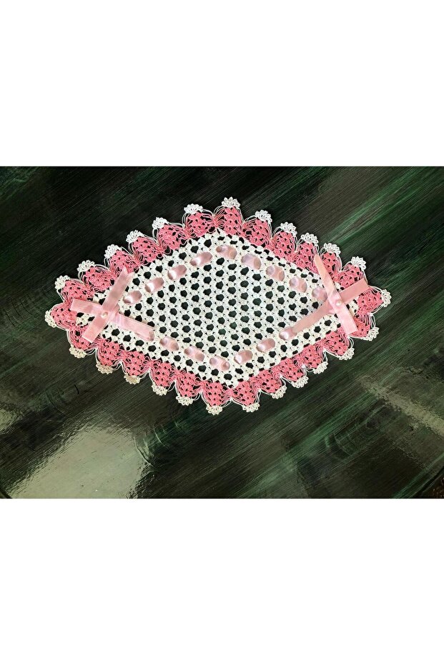 Handcrafted Lace Piecework Tray Cover, Coffee Table Cover, Gift, Dowry Box Cover