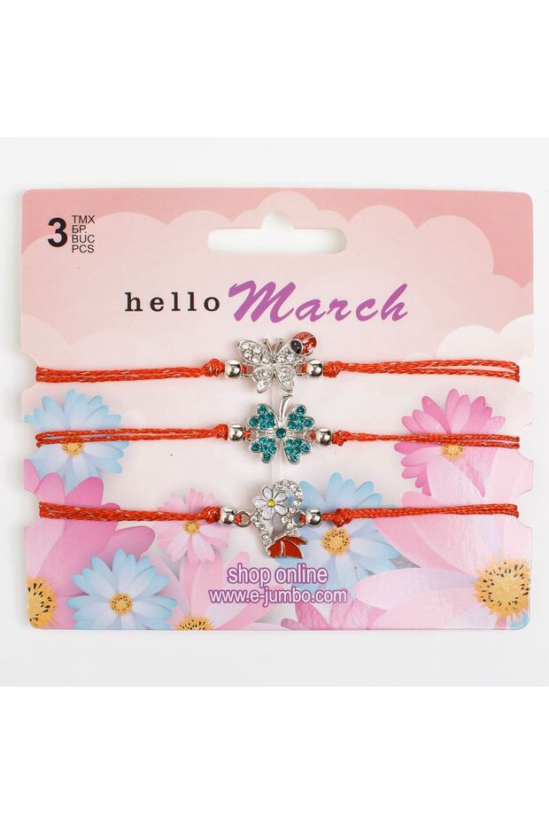 Bratari Martisor cu Charms - 3buc - 2