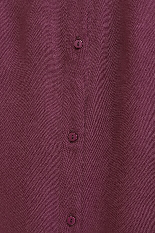 Viskon Düğmeli Salaş Gömlek - 5