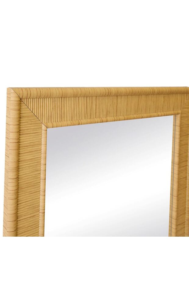 Wall Mirror with Woven Pattern Patterned 60x120cm - 2