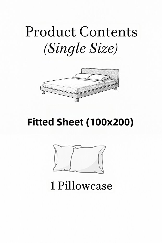طقم ملاءة سرير مبطنة مرنة واحدة - 3