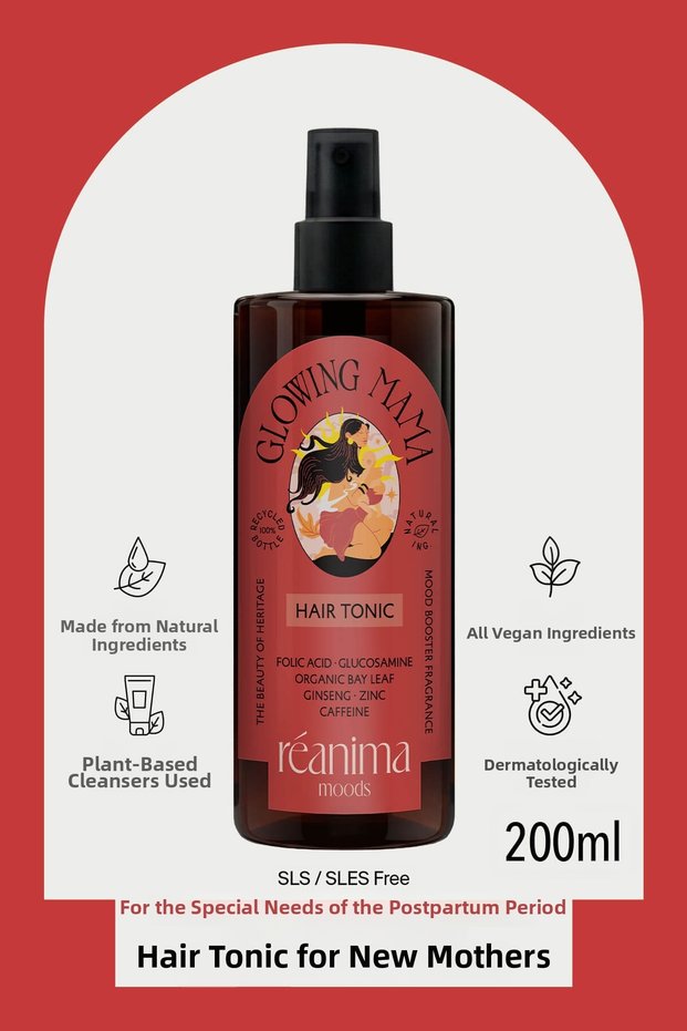 Glowing Mama Leave-In Hair Tonic to Help Reduce Postpartum Hair Loss