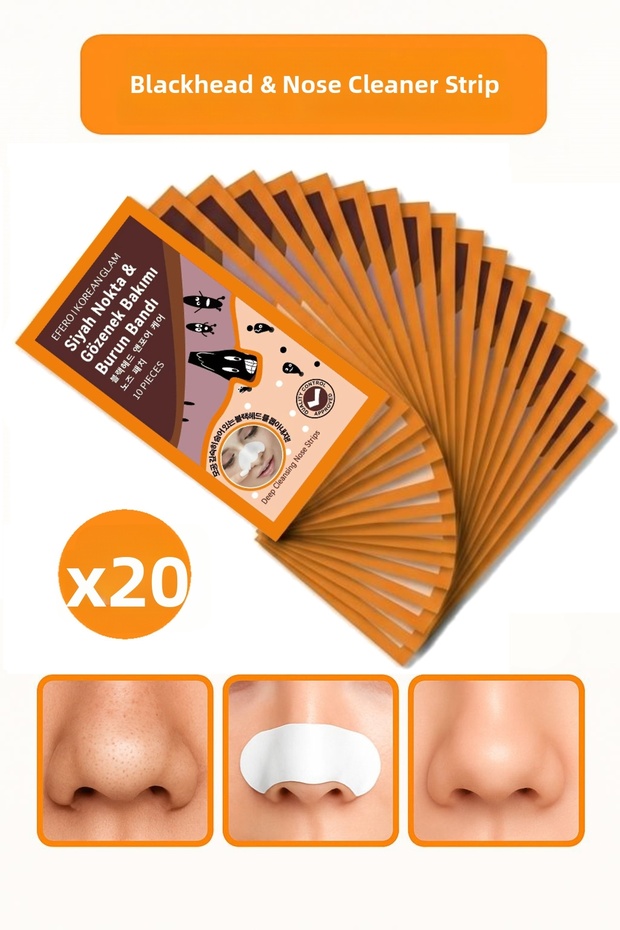 20-Pack Blackhead and Pore Cleansing Nose Strips