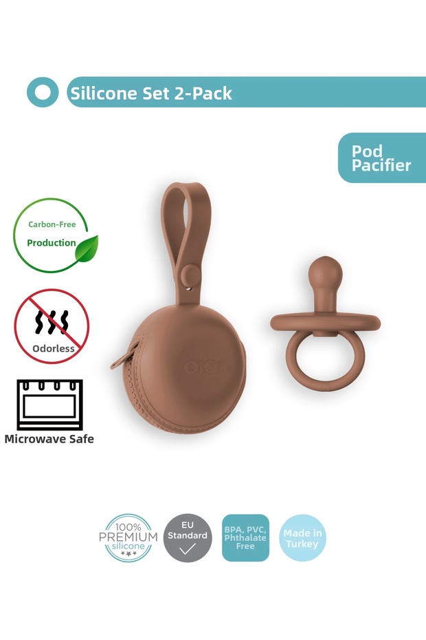 Woody Brown Double Set (pacifier+pod)