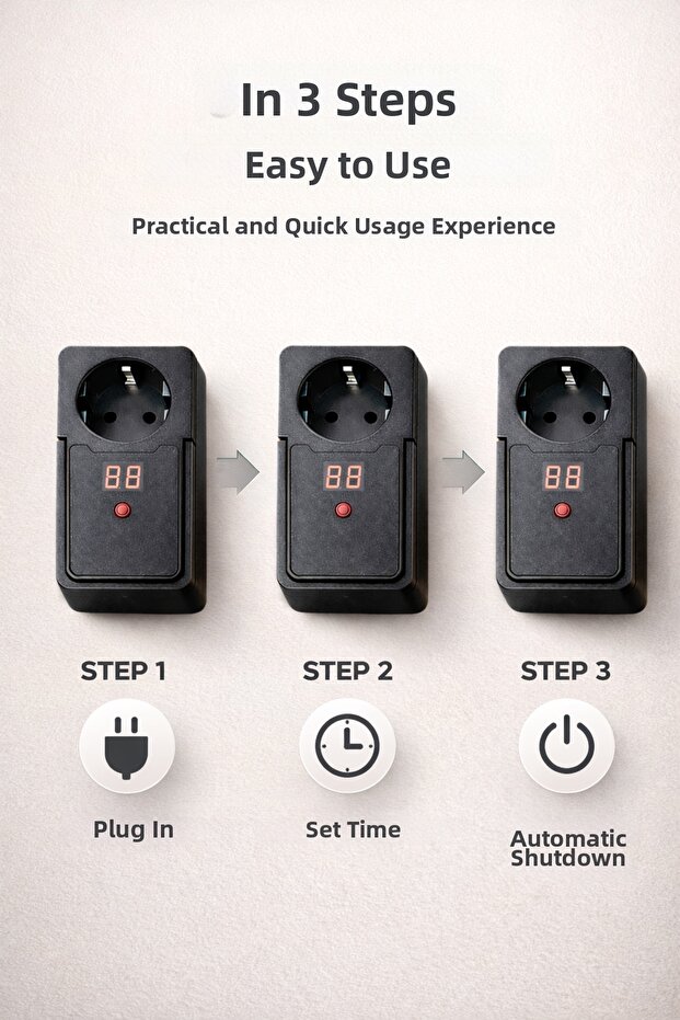 مقبس حائط ذكي مزود بمؤقت رقمي ومقاوم للتيار حراري ومقاوم للأطفال - 5