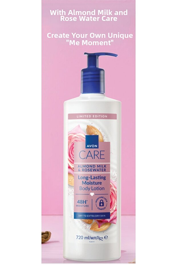 Care 48 Hour Moisturizing Body Lotion .Almond & Milk & Rose Water 720 ml