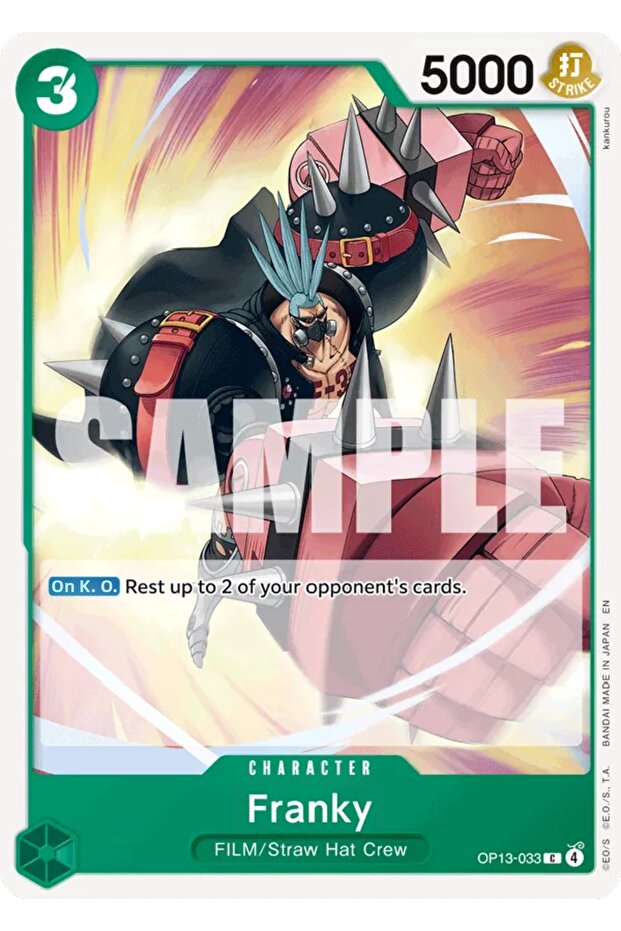 One Piece Franky Op13-033 Licensed Game Card (En)